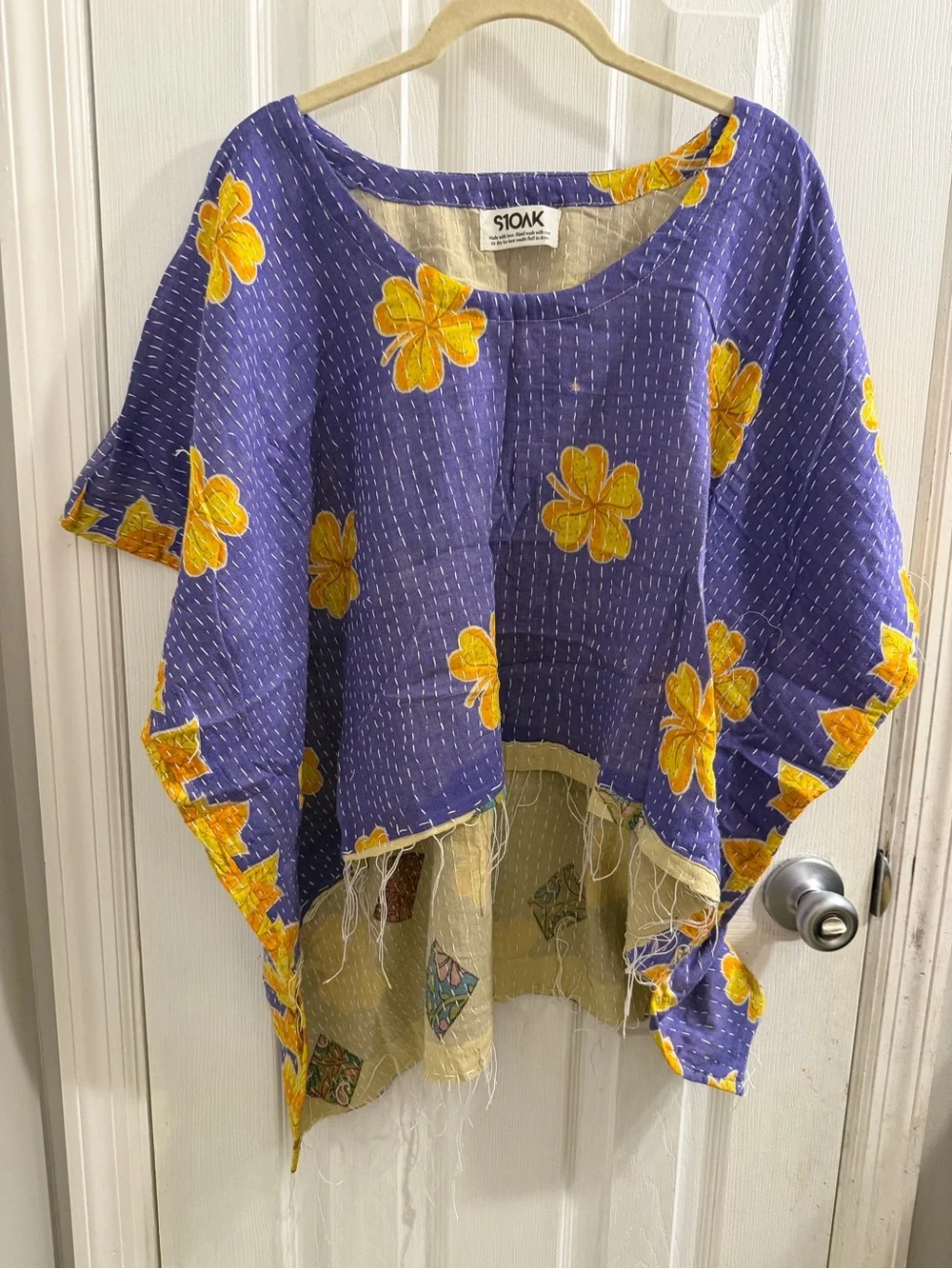 Reversible Kantha High-Low Top - Picture 1 of 13